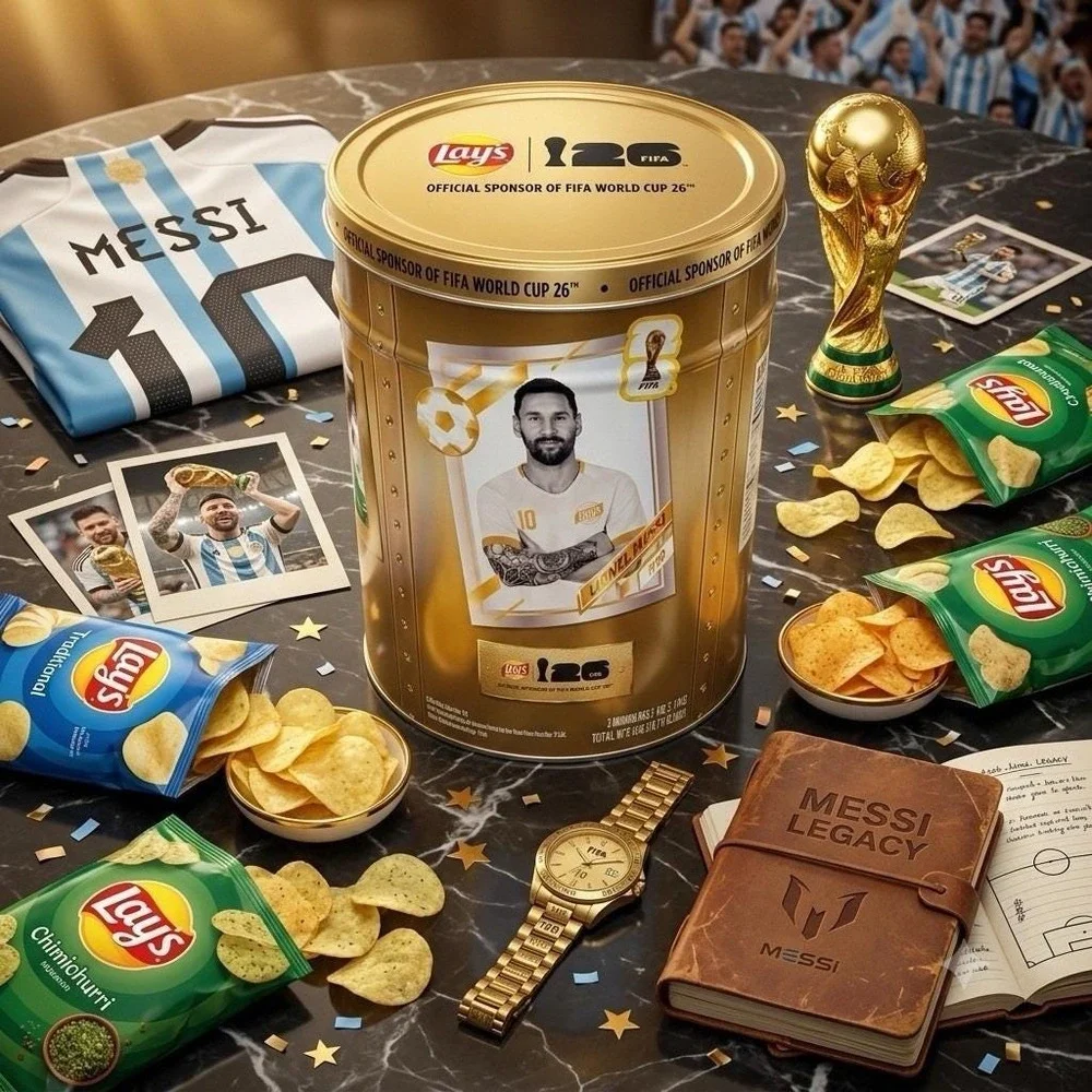 Lay's FIFA World Cup 2026 Gold Collector Tin Lionel Messi Limited Edition New